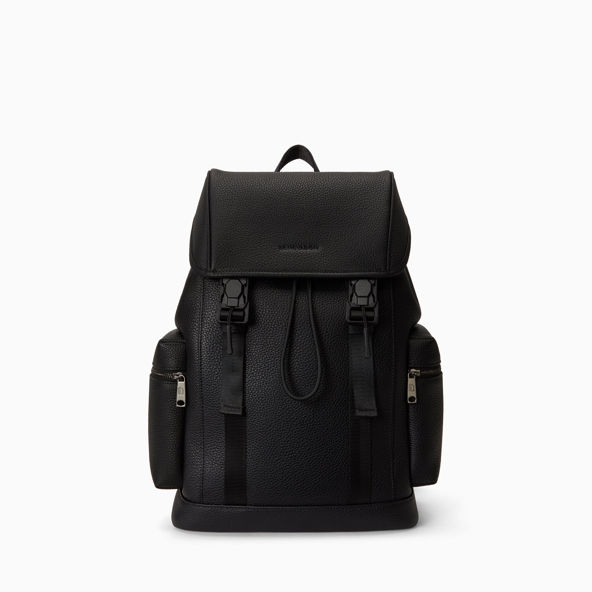 Atlas Backpack with 2 Side Pockets in Pebbled Leather