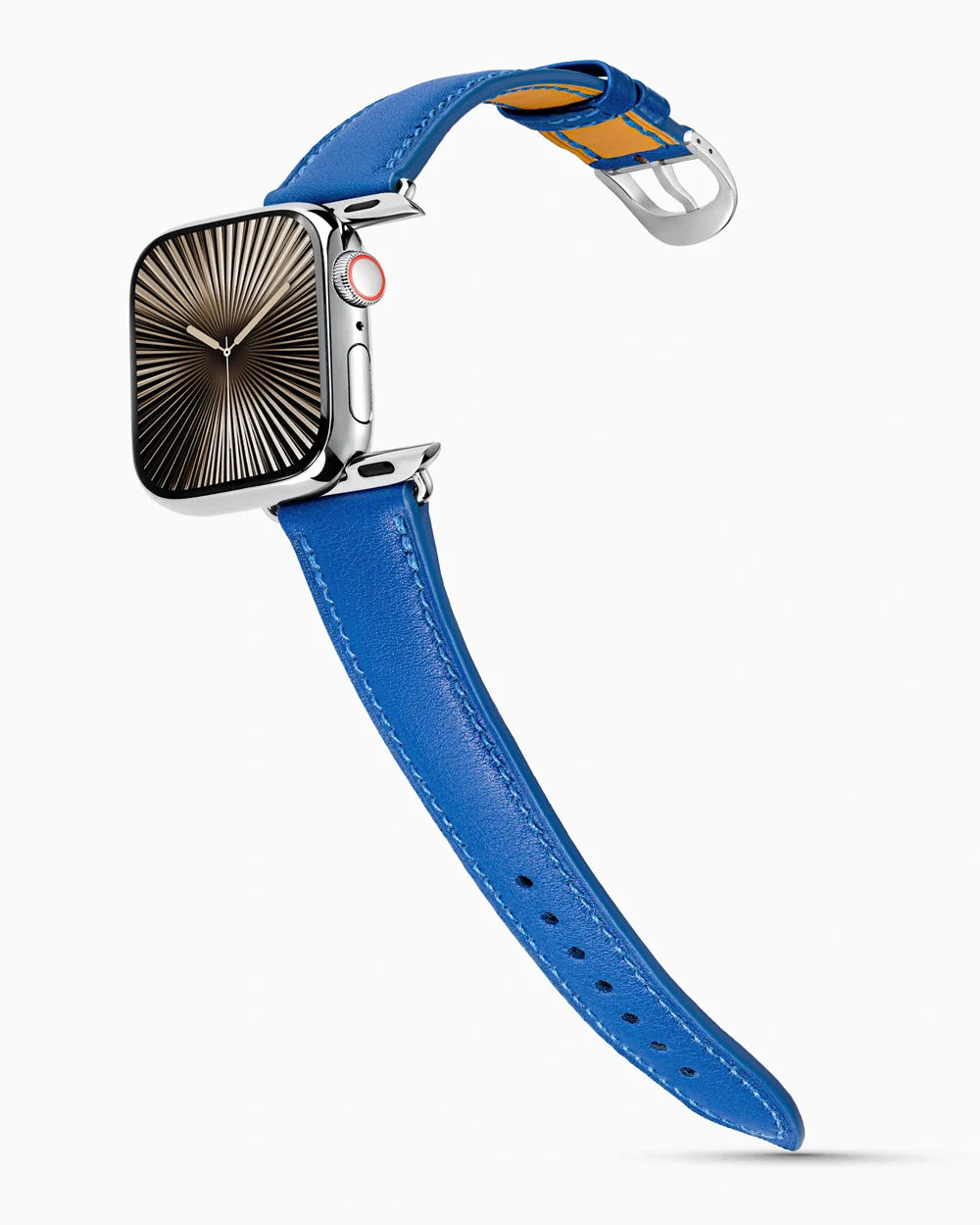 Swift Series luxury Apple Watch leather band on a Series 10 Apple Watch