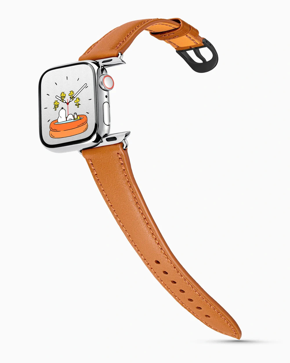 Swift Series luxury Apple Watch leather band on a Series 9 Apple Watch
