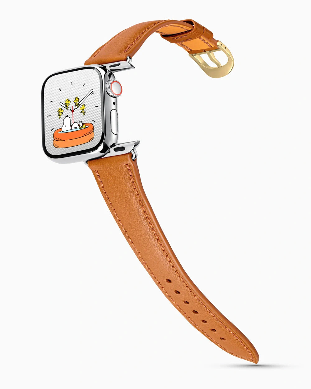 Swift Series luxury Apple Watch leather band on a Series 9 Apple Watch