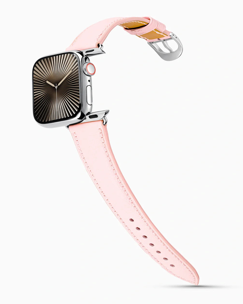 Swift Series luxury Apple Watch leather band on a Series 10 Apple Watch