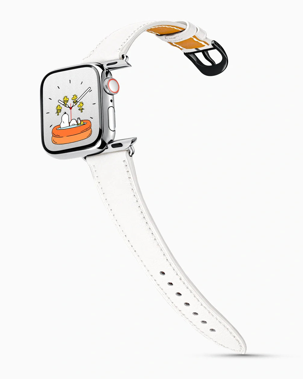 Swift Series luxury Apple Watch leather band on a Series 9 Apple Watch