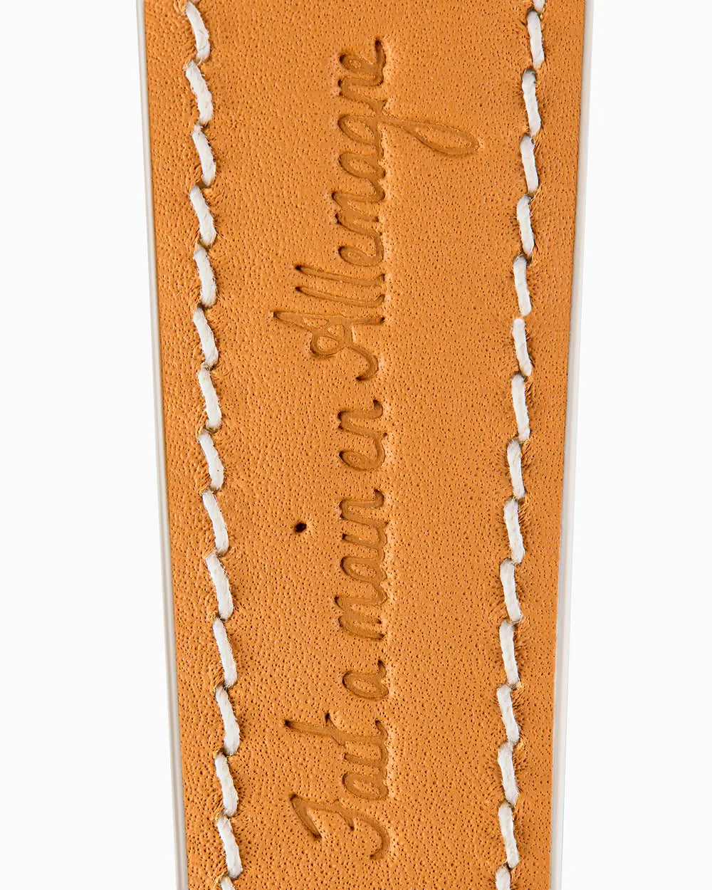 Janus Suede luxury Apple Watch leather band closeup