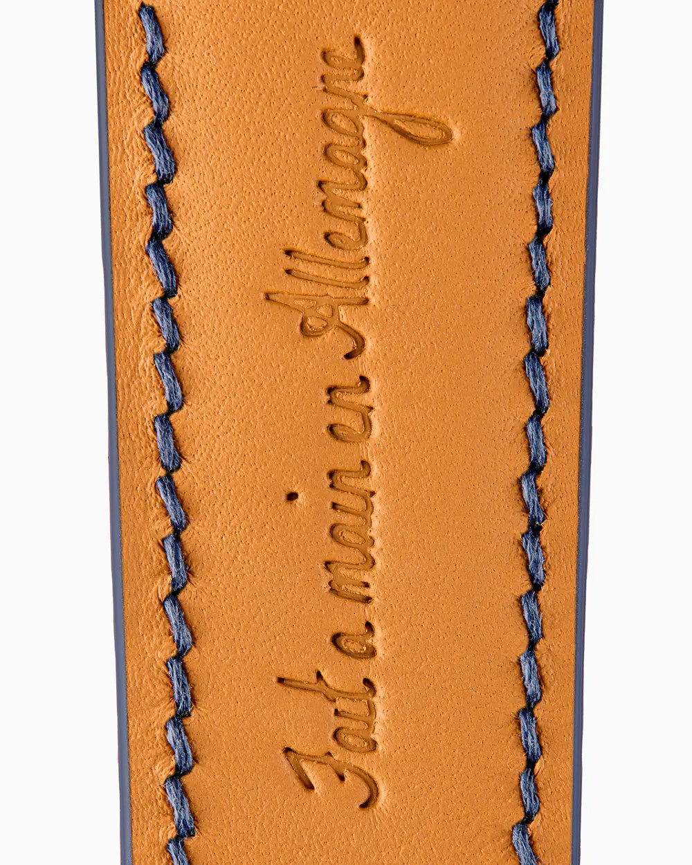 Janus Suede luxury Apple Watch leather band closeup