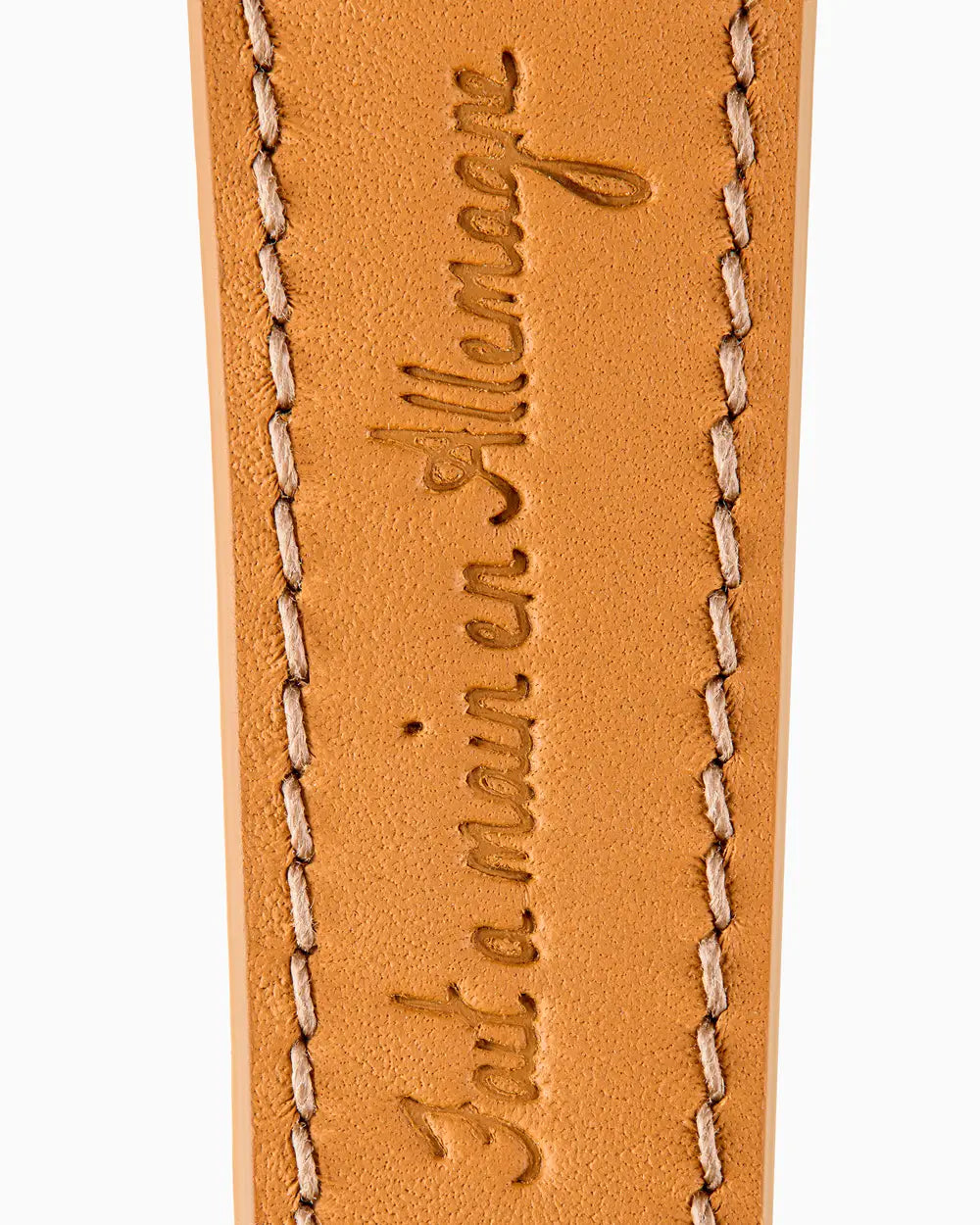 Janus Suede luxury Apple Watch leather band closeup