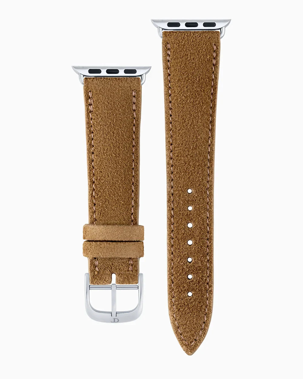 Janus Suede luxury Apple Watch leather band straight from above