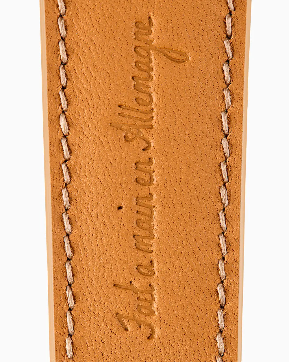 Janus Suede luxury Apple Watch leather band closeup