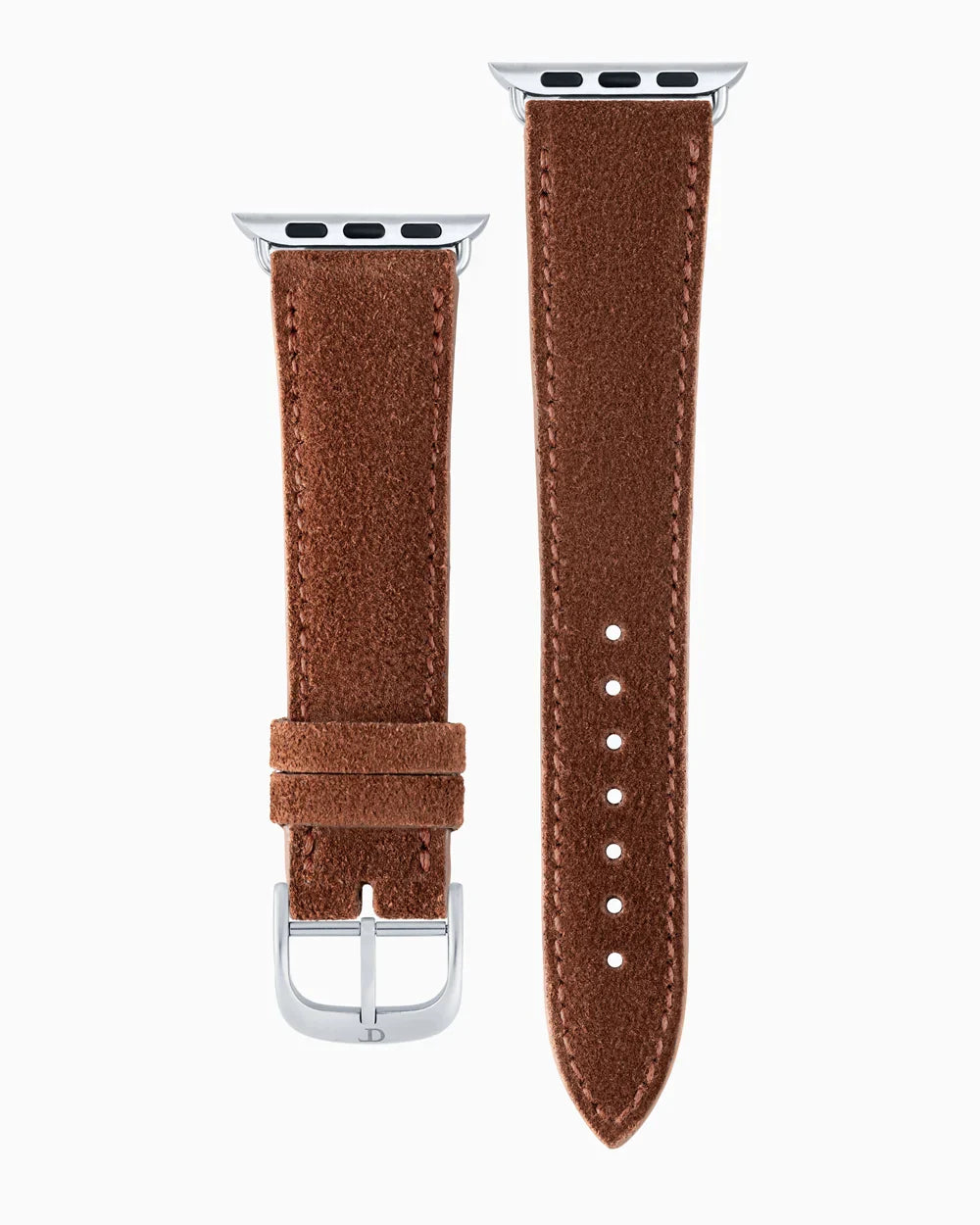 Janus Suede luxury Apple Watch leather band straight from above