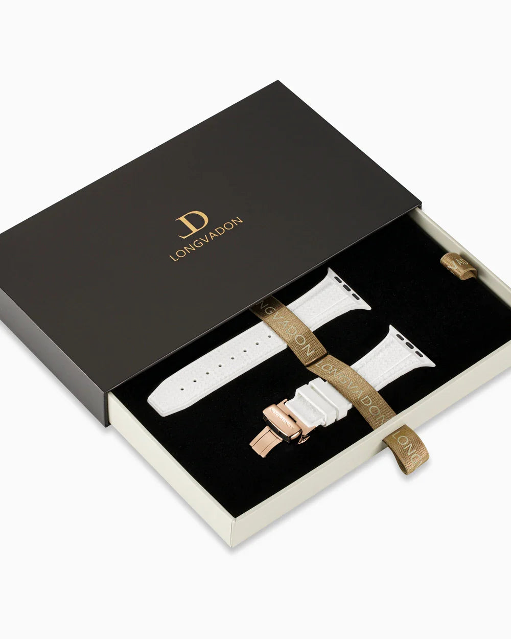 Voyager Series rubber luxury apple watch band in a box