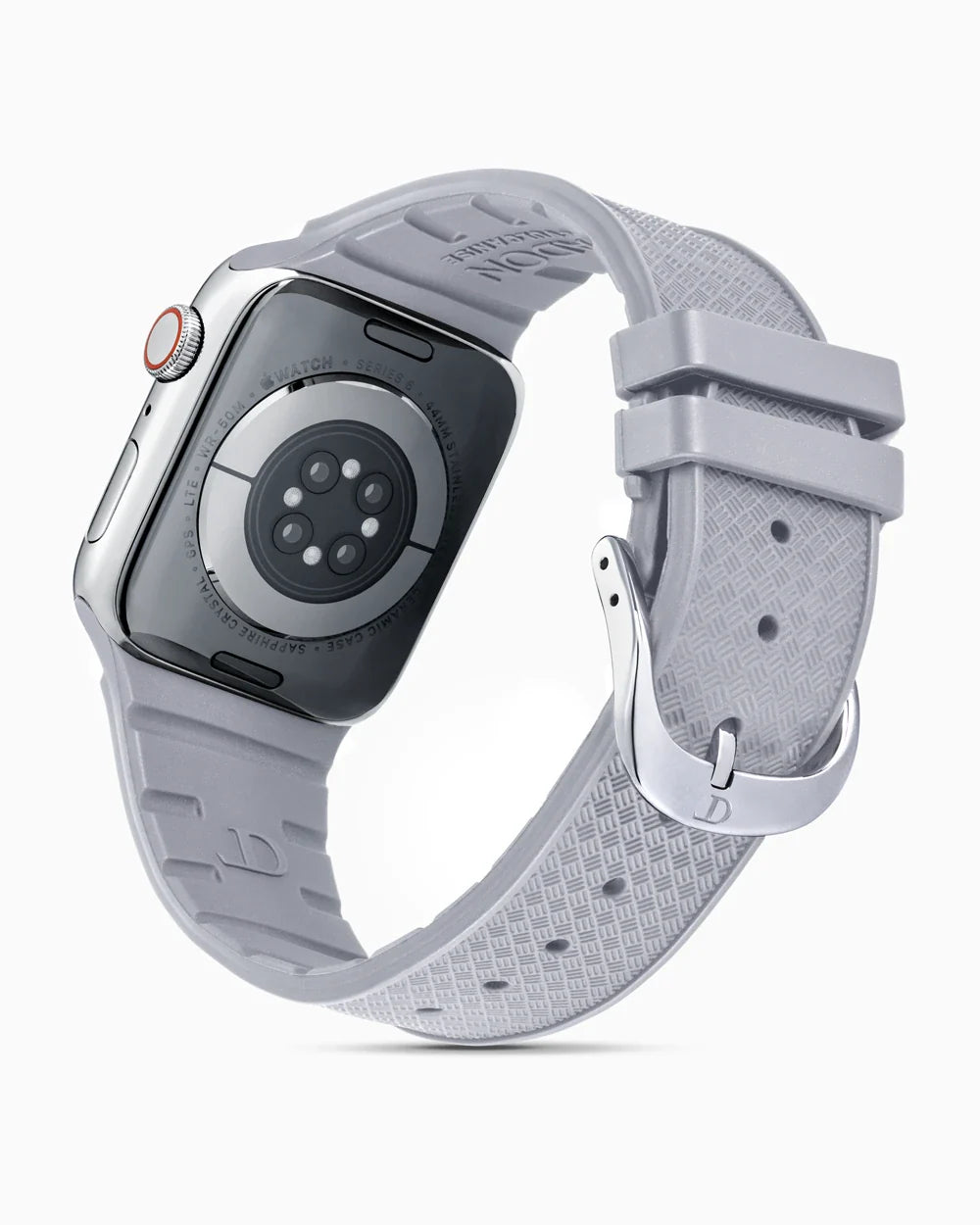 Luxury apple watch band in rubber floating in the air