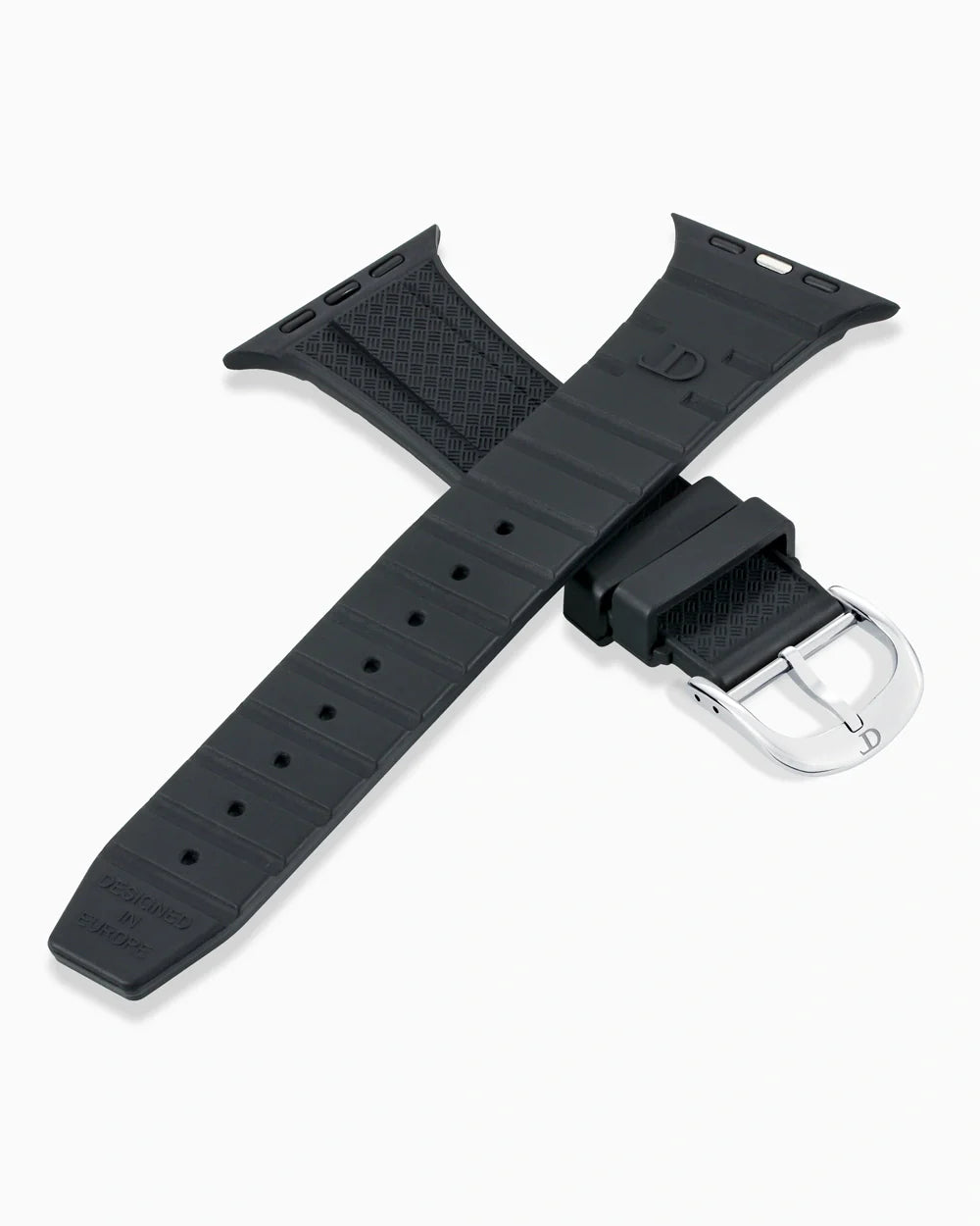 Voyager Series rubber luxury apple watch band criss cross