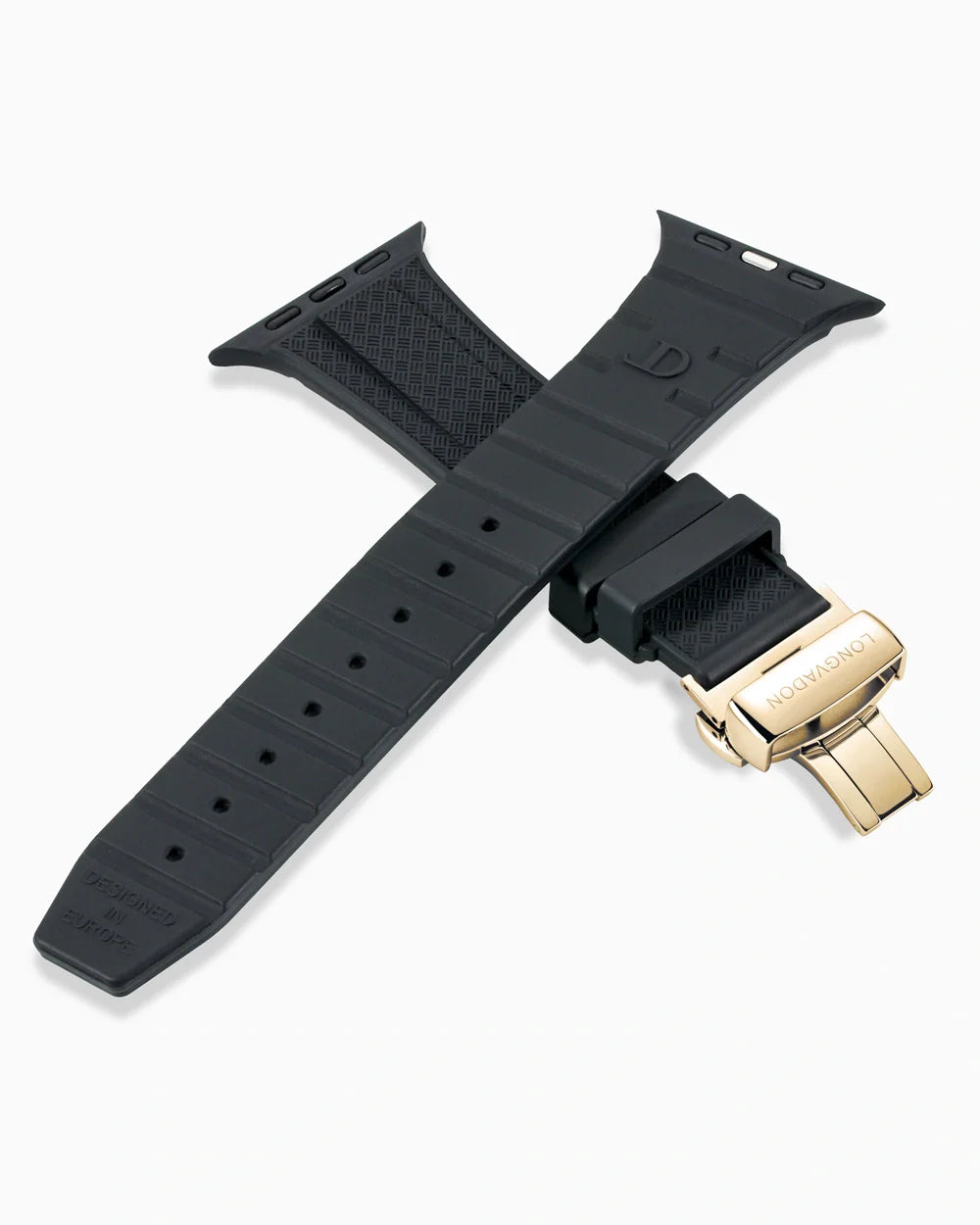 Voyager Series rubber luxury apple watch band criss cross