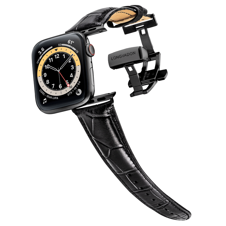 Luxury high-end shiny black Ceramic Strap band Apple Watch Series 7 6 –  www.