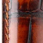 Caiman Series 3 | Cognac Glacé — glazed surface detail