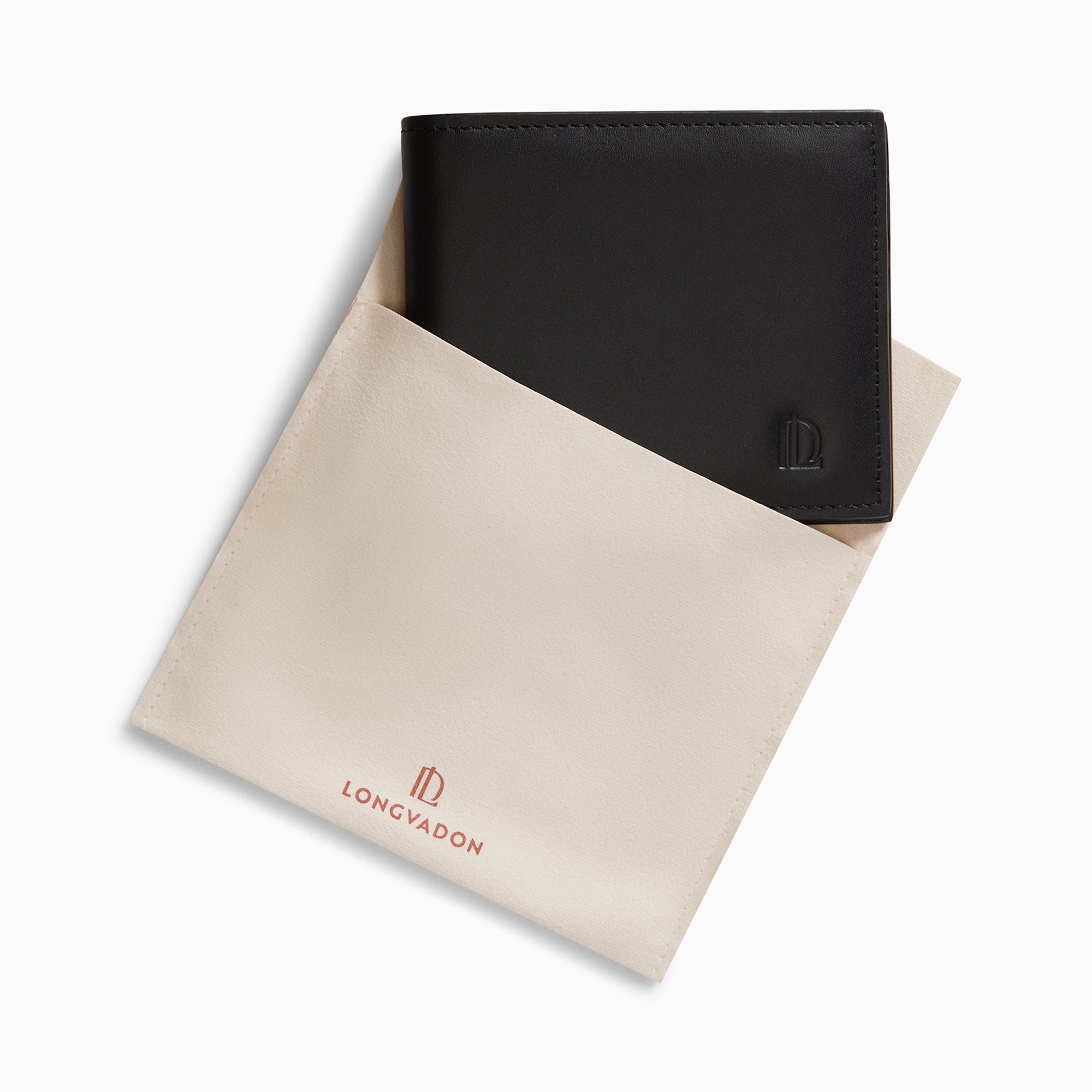 1407 Soft Leather Short Wallet 8CC | Noir Profond