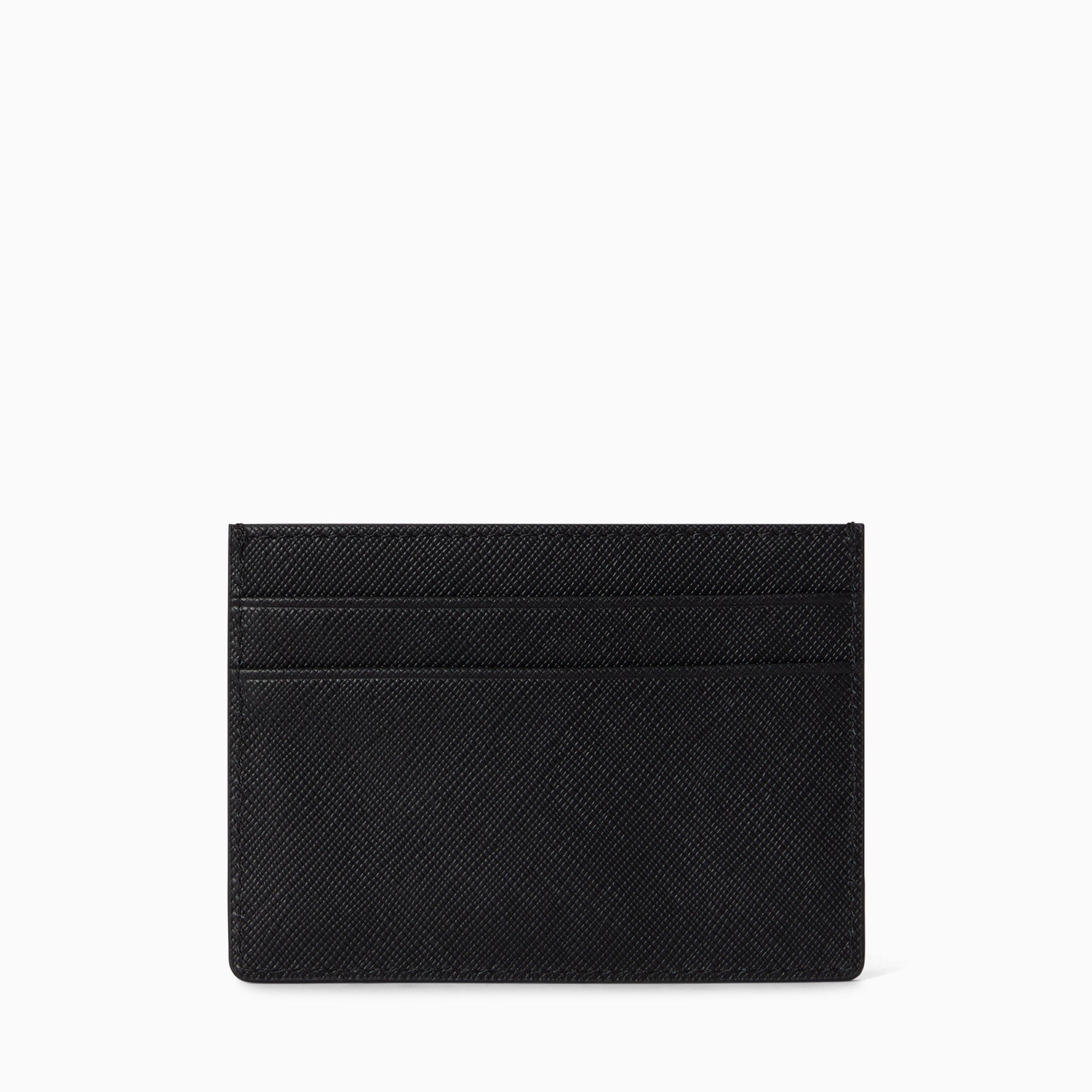 Signature Saffiano Leather Card holder 5CC | Noir Profond