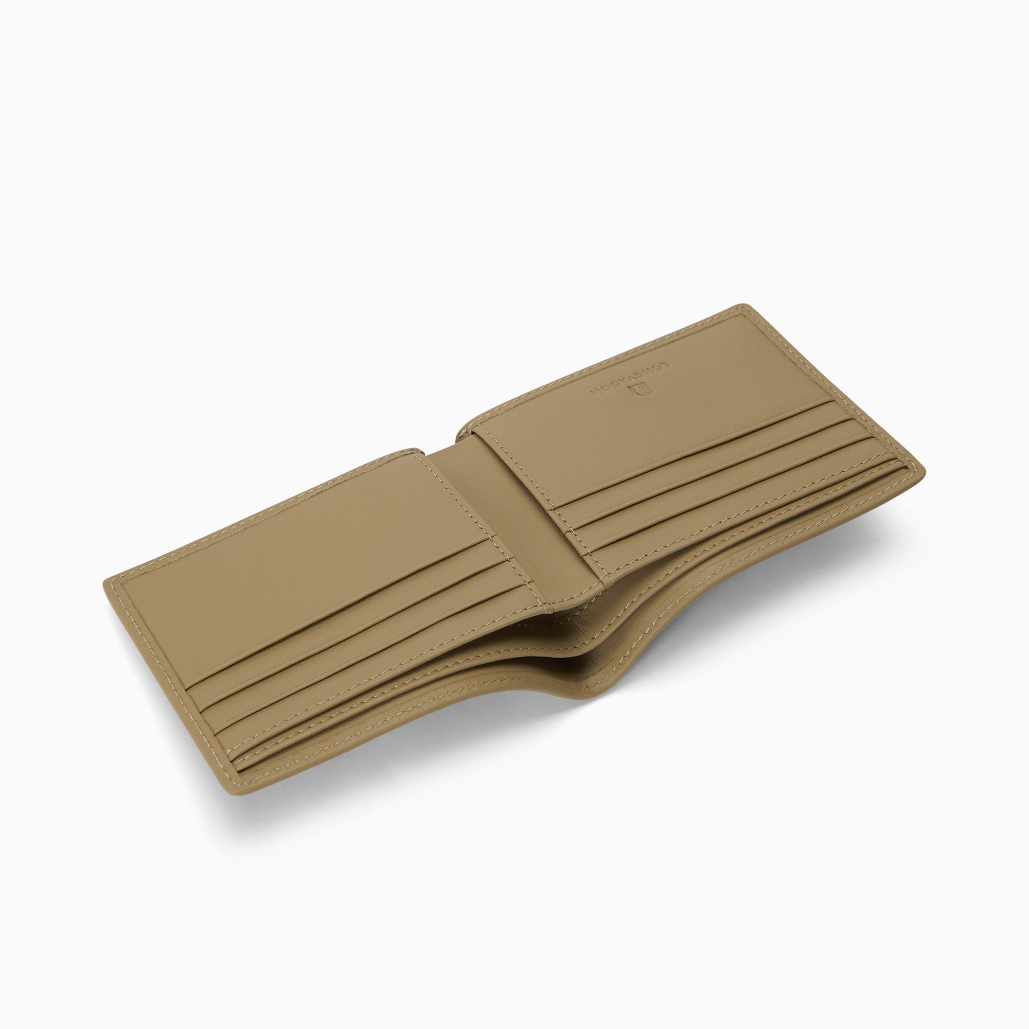 Signature Napa Leather Bifold Wallet 6CC | Beige Doré
