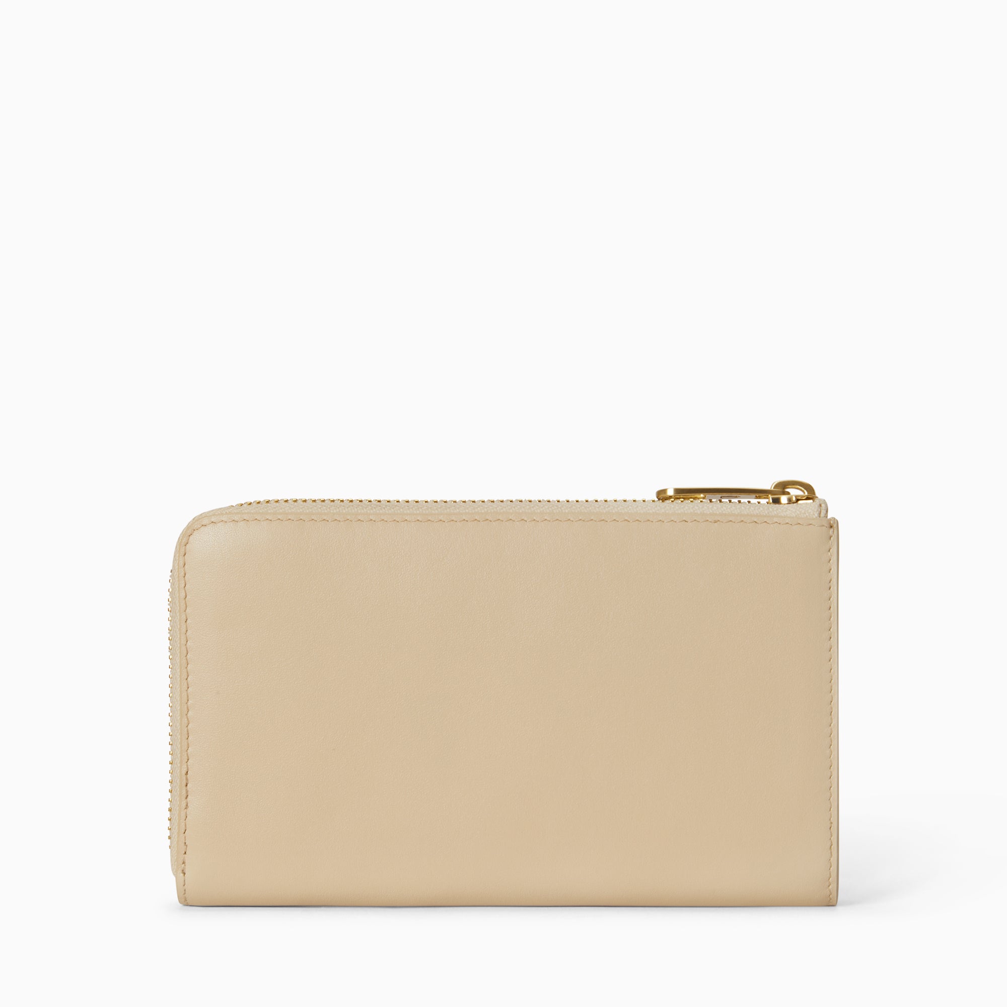 Signature Soft Leather Purse 4CC | Beige Sable