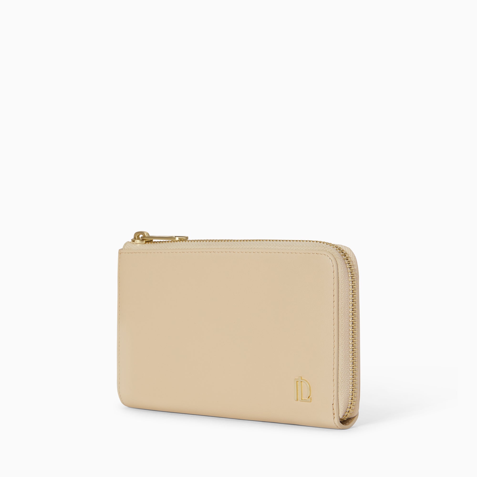 Signature Soft Leather Purse 4CC | Beige Sable