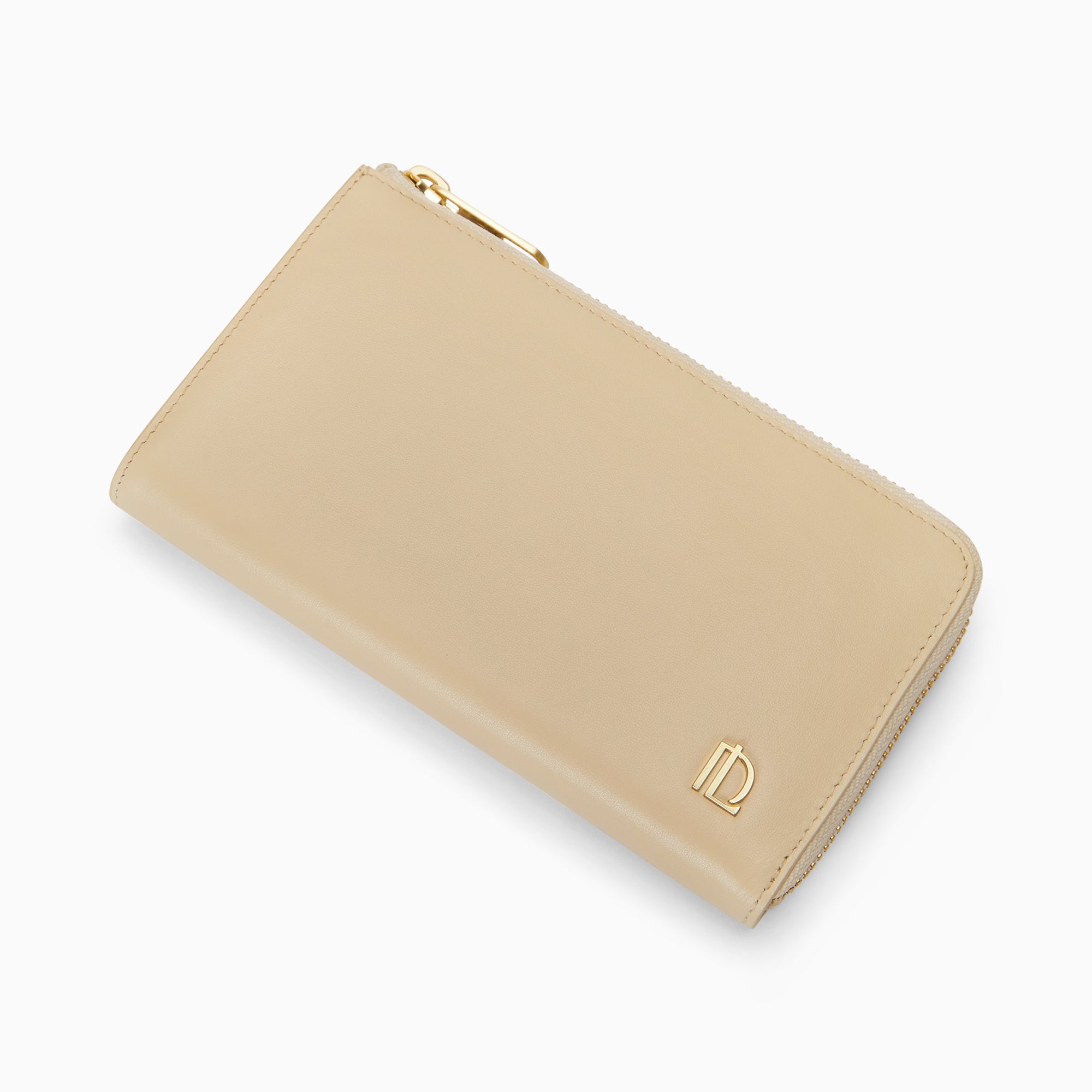 Signature Soft Leather Purse 4CC | Beige Sable