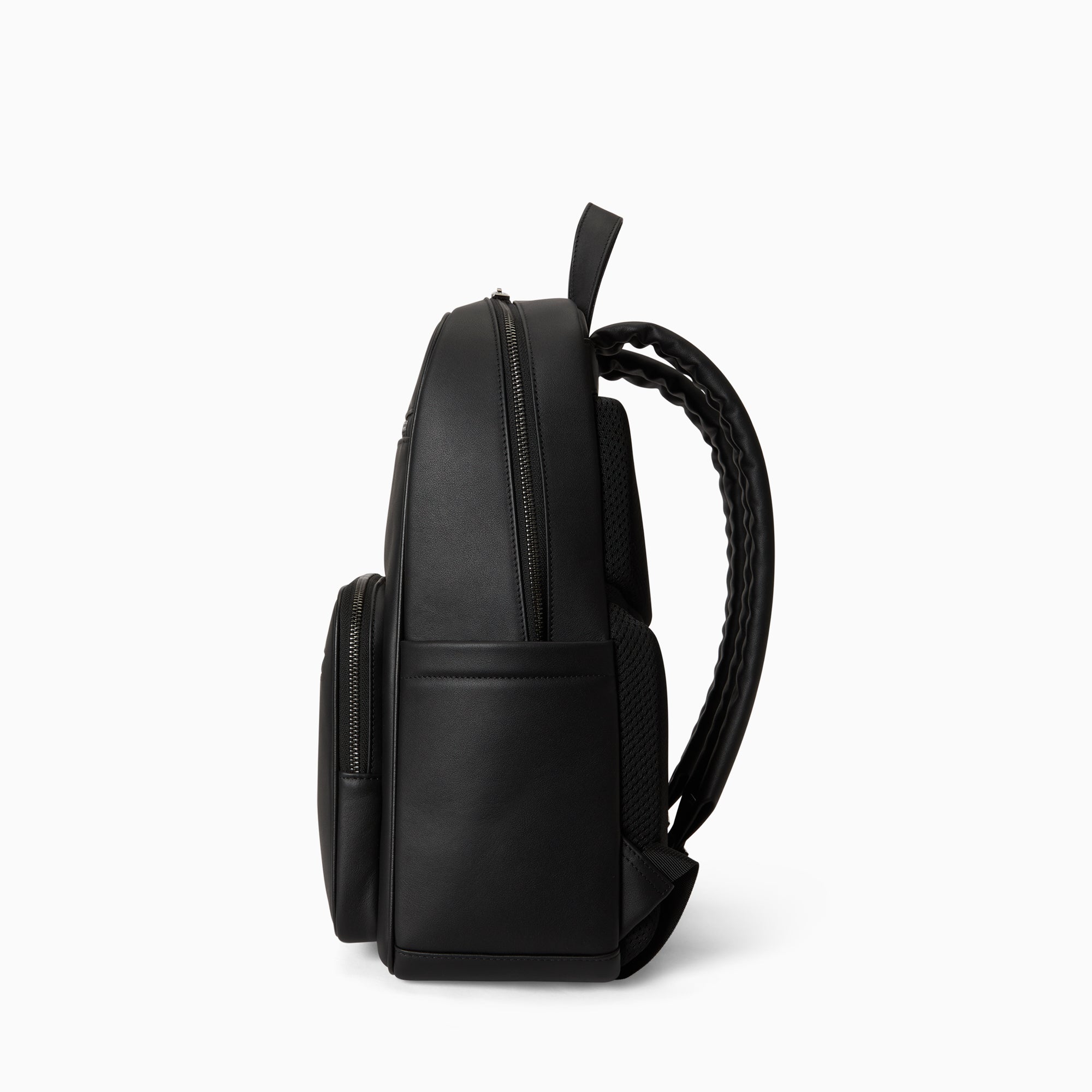 Metropolitan Backpack with 2 Compartments in Napa Leather | Noir Mat