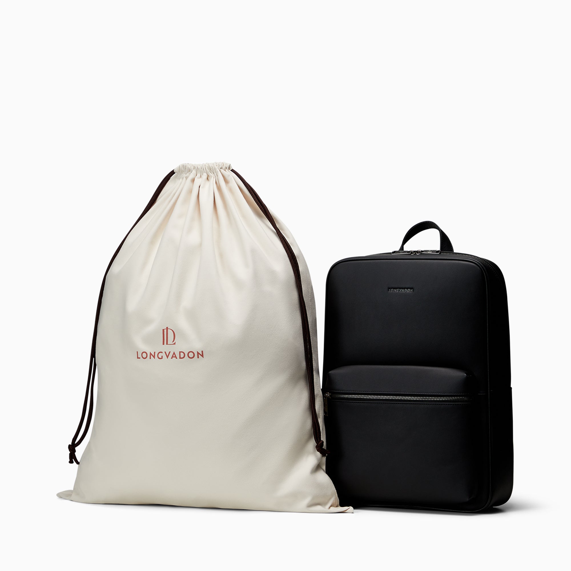City Backpack in Napa Leather | Noir Mat