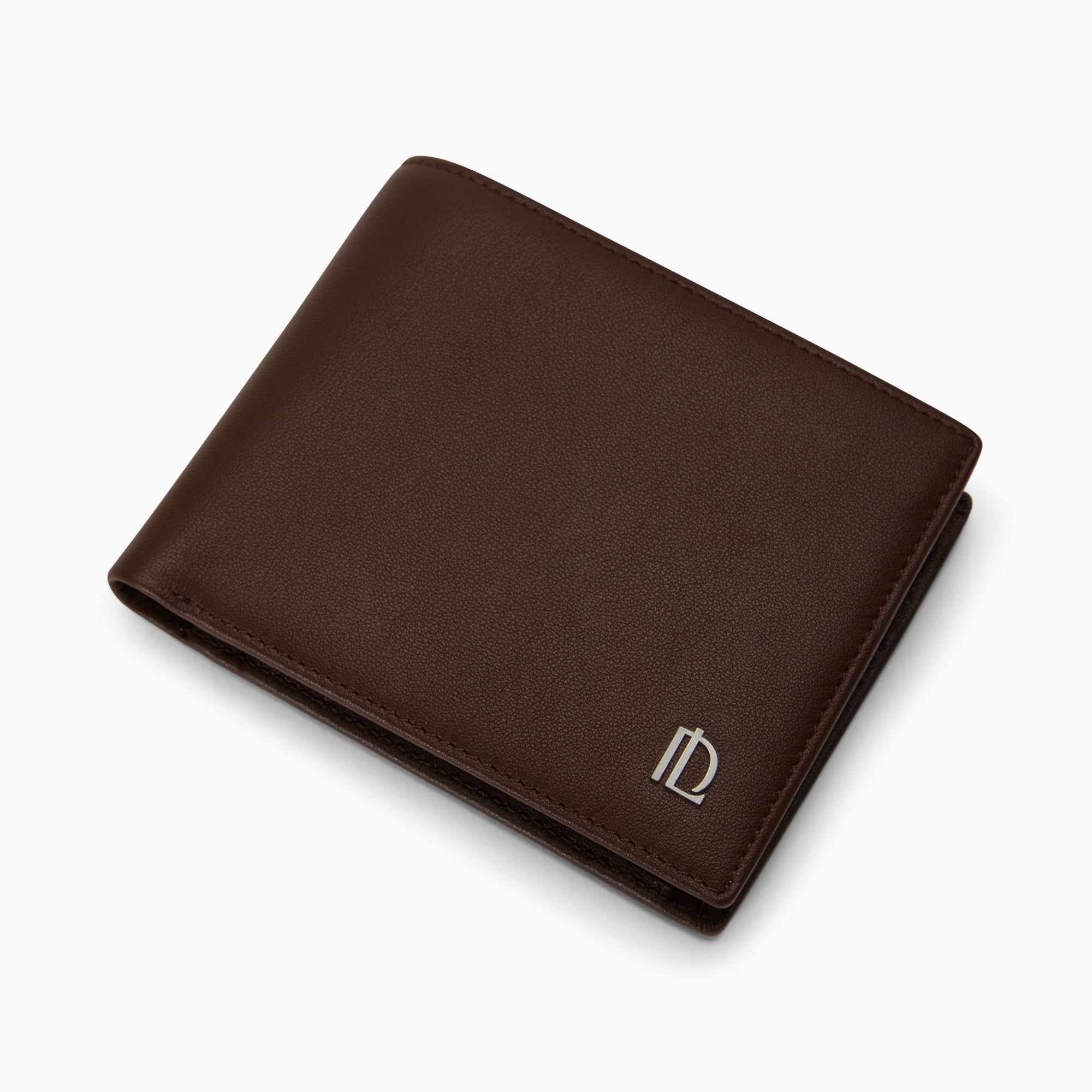 Signature Napa Leather Bifold Wallet with Coin Purse 3CC | Mocha