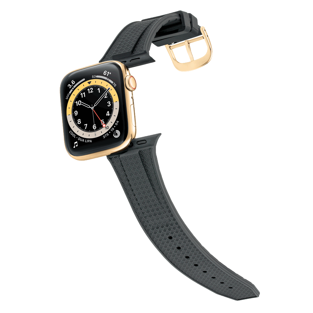 Men's Midnight Black with Gold Buckle