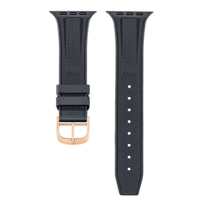 Men's Midnight Black with Rose Gold Buckle
