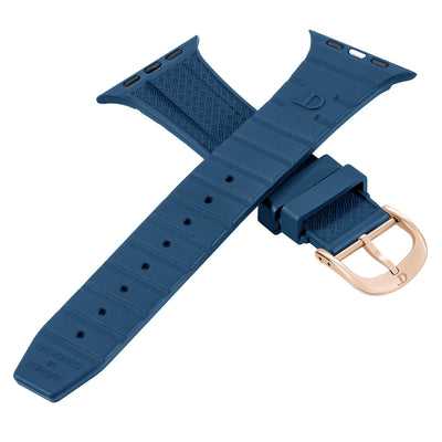 Men's Navy Blue with Rose Gold Buckle