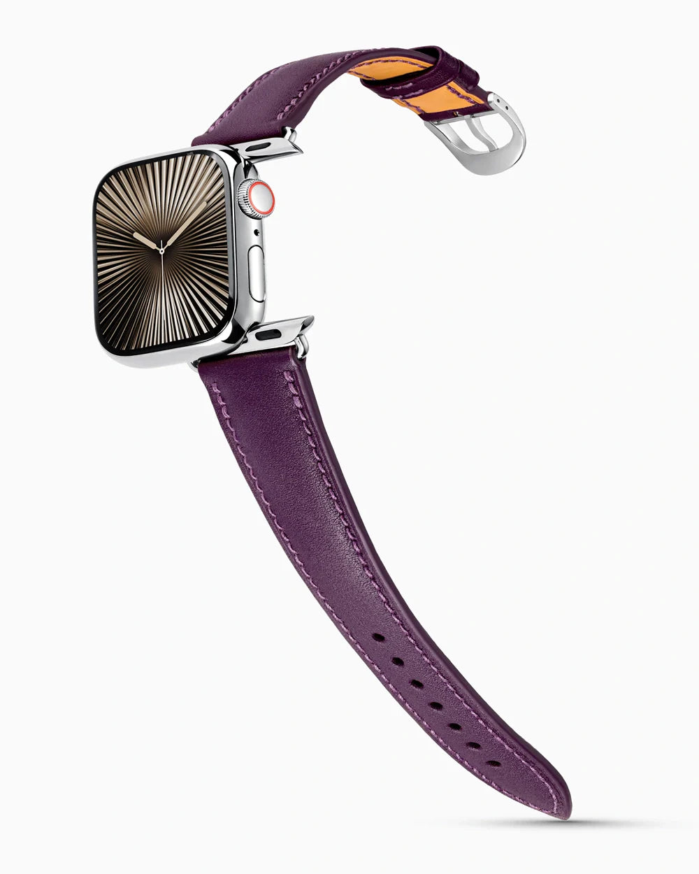 Swift Series luxury Apple Watch leather band on a Series 10 Apple Watch