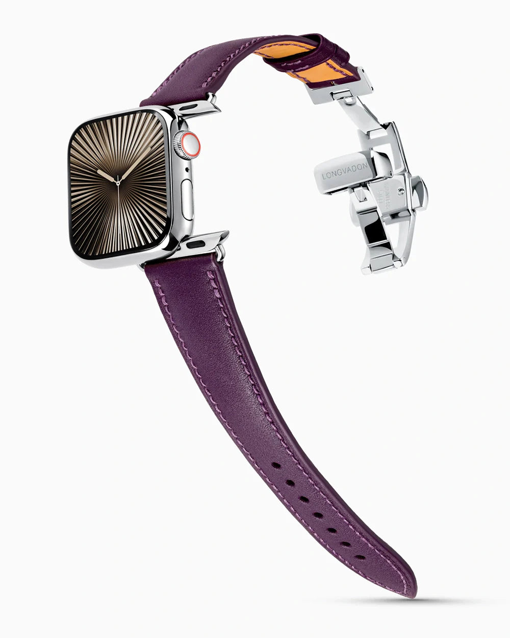 Swift Series luxury Apple Watch leather band on a Series 10 Apple Watch