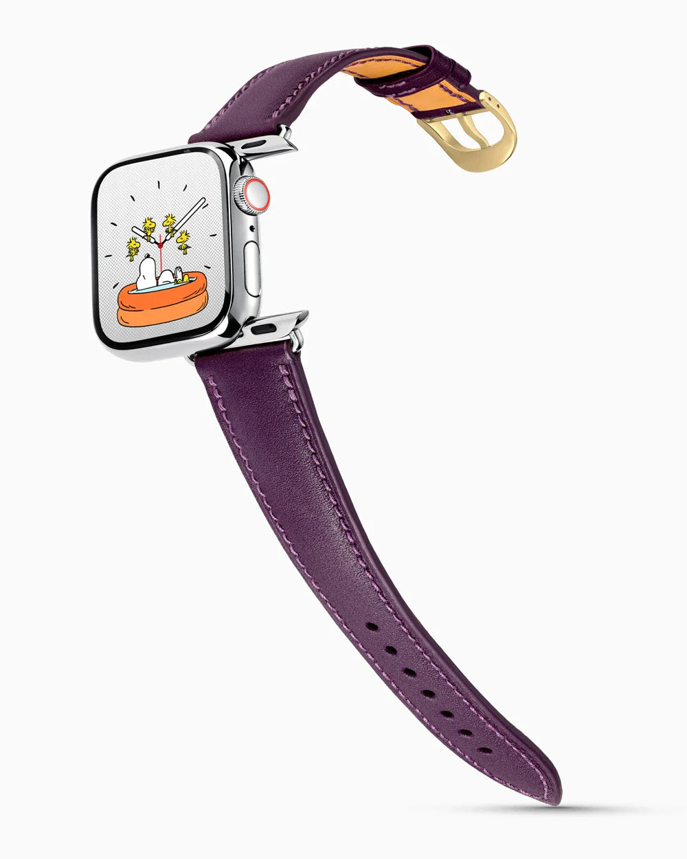 Swift Series luxury Apple Watch leather band on a Series 9 Apple Watch