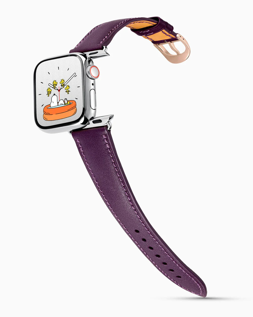 Swift Series luxury Apple Watch leather band on a Series 9 Apple Watch