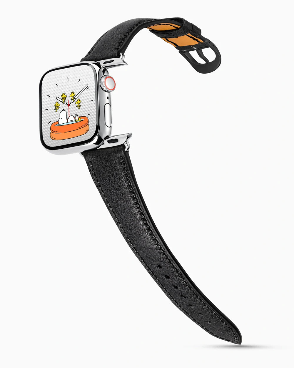 Swift Series luxury Apple Watch leather band on a Series 9 Apple Watch