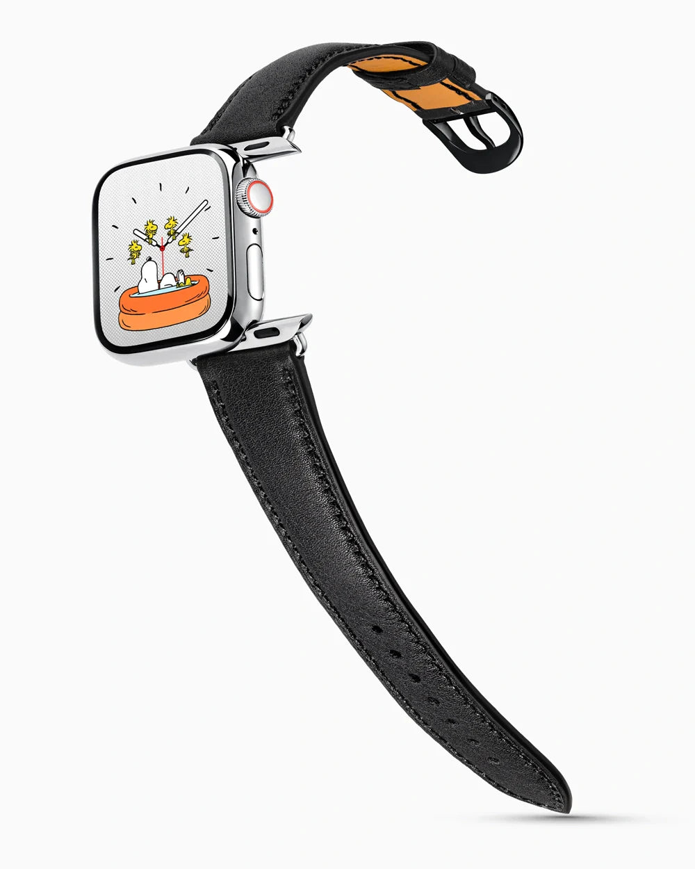 Swift Series luxury Apple Watch leather band on a Series 9 Apple Watch