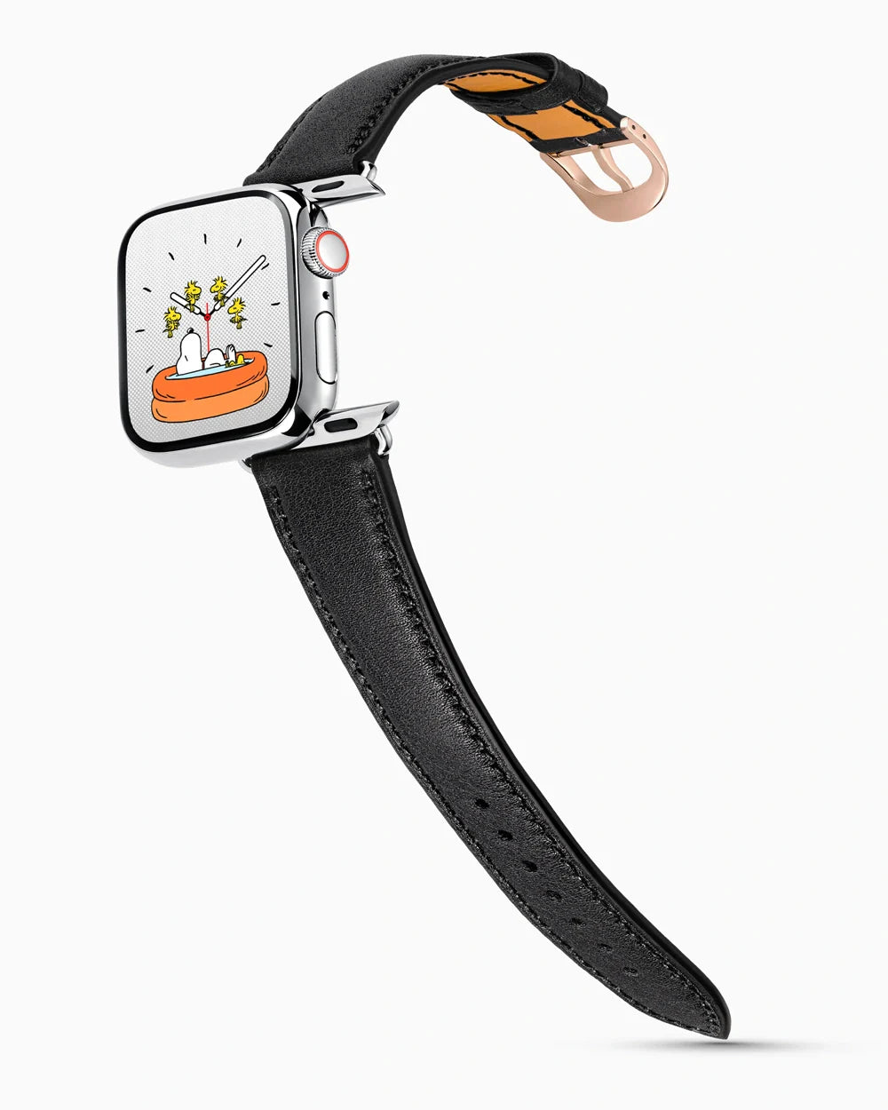 Swift Series luxury Apple Watch leather band on a Series 9 Apple Watch