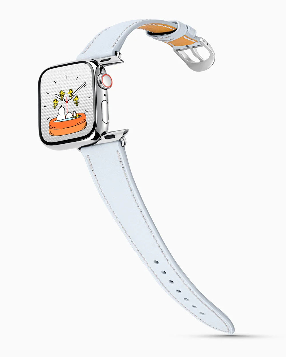 Swift Series luxury Apple Watch leather band on a Series 9 Apple Watch