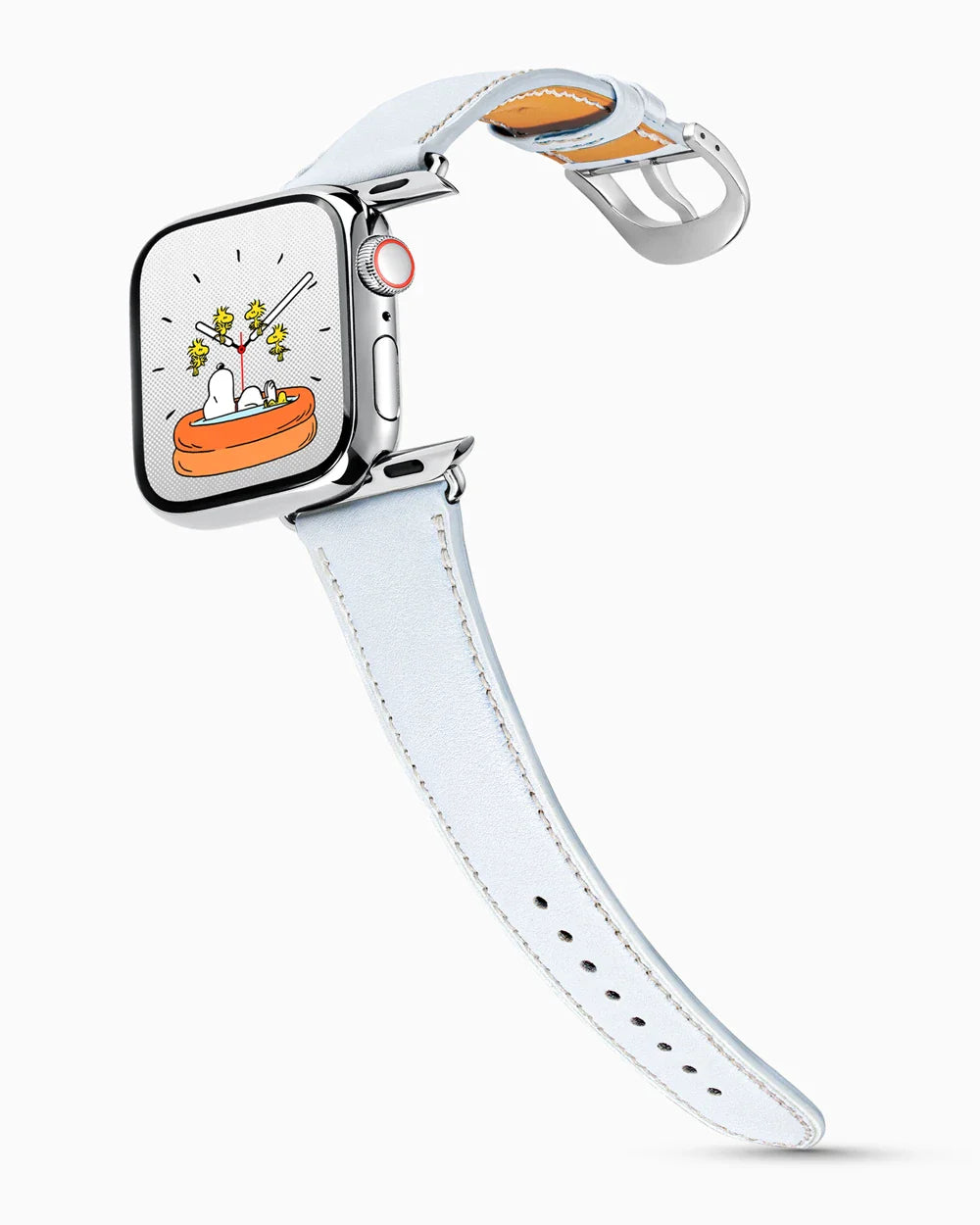 Swift Series luxury Apple Watch leather band on a Series 9 Apple Watch