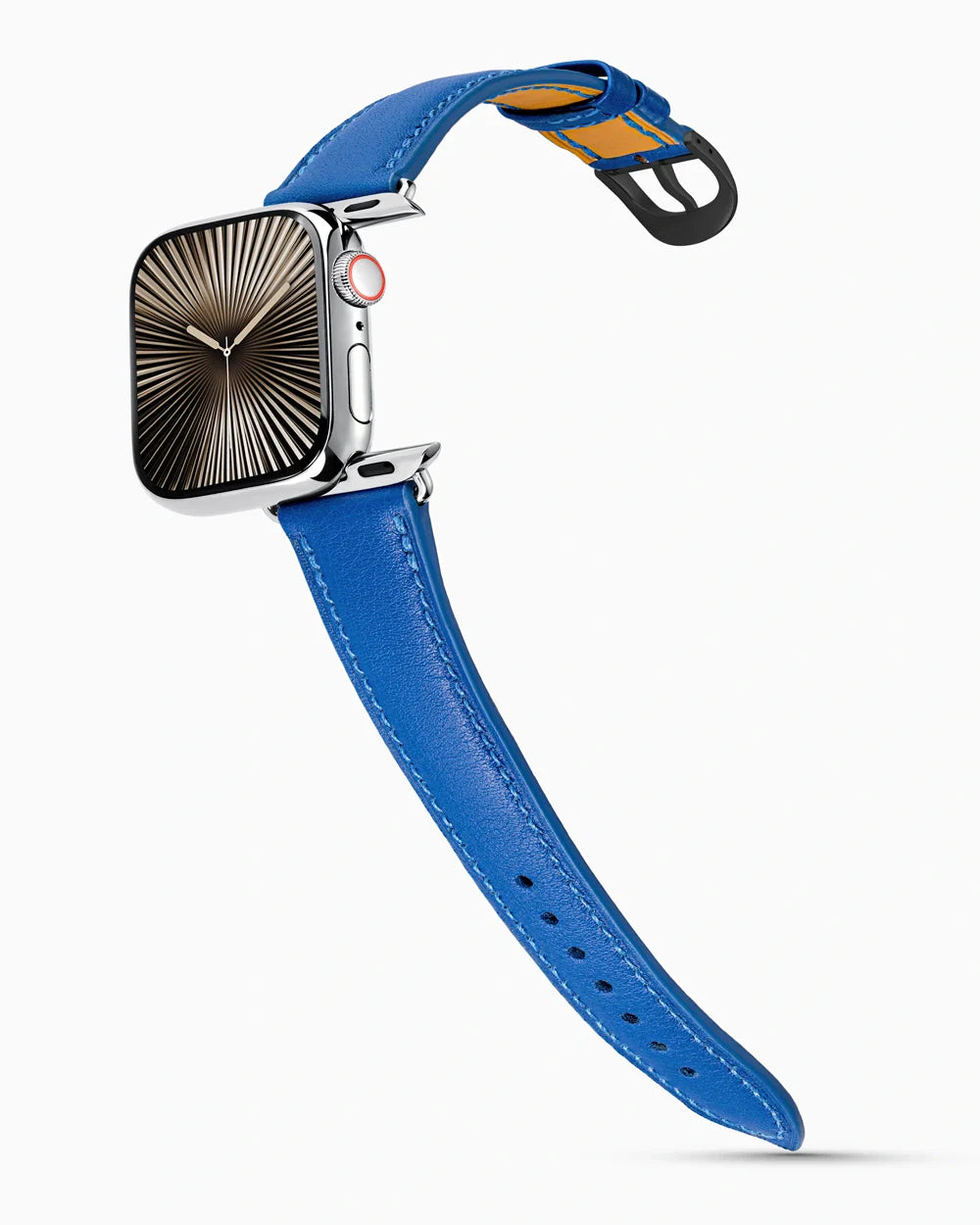 Swift Series luxury Apple Watch leather band on a Series 10 Apple Watch