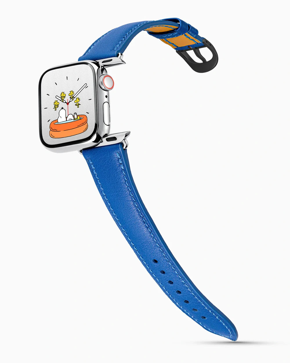 Swift Series luxury Apple Watch leather band on a Series 9 Apple Watch