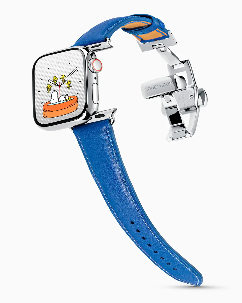 Swift Series luxury Apple Watch leather band on a Series 9 Apple Watch