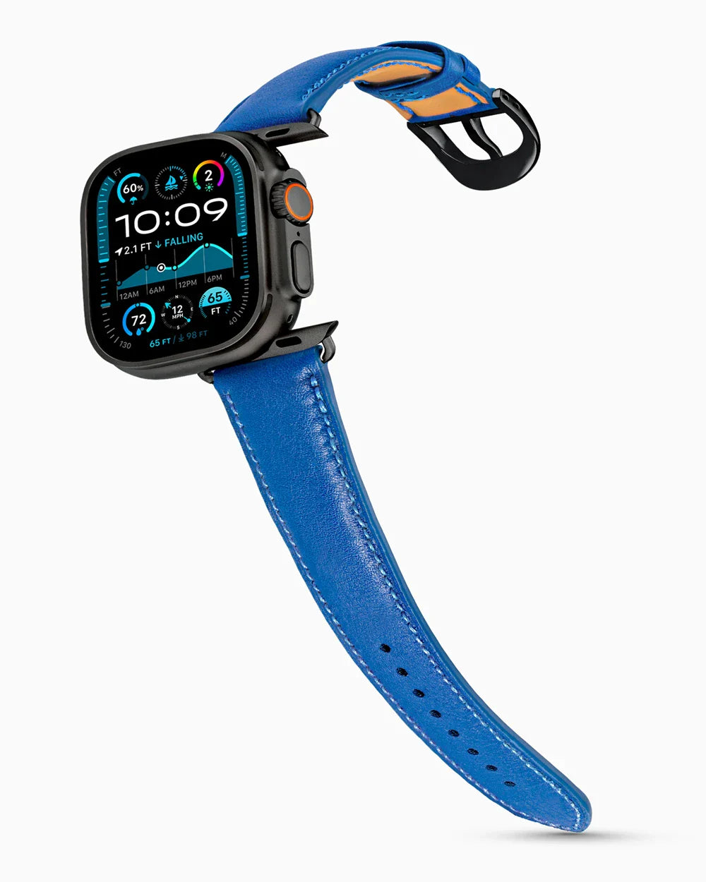 Swift Series luxury Apple Watch leather band on an Apple Watch Ultra