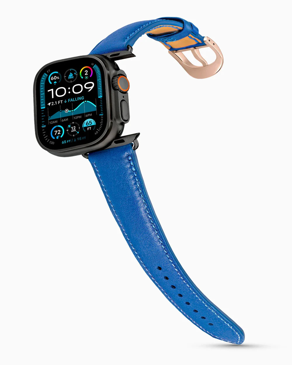 Swift Series luxury Apple Watch leather band on an Apple Watch Ultra