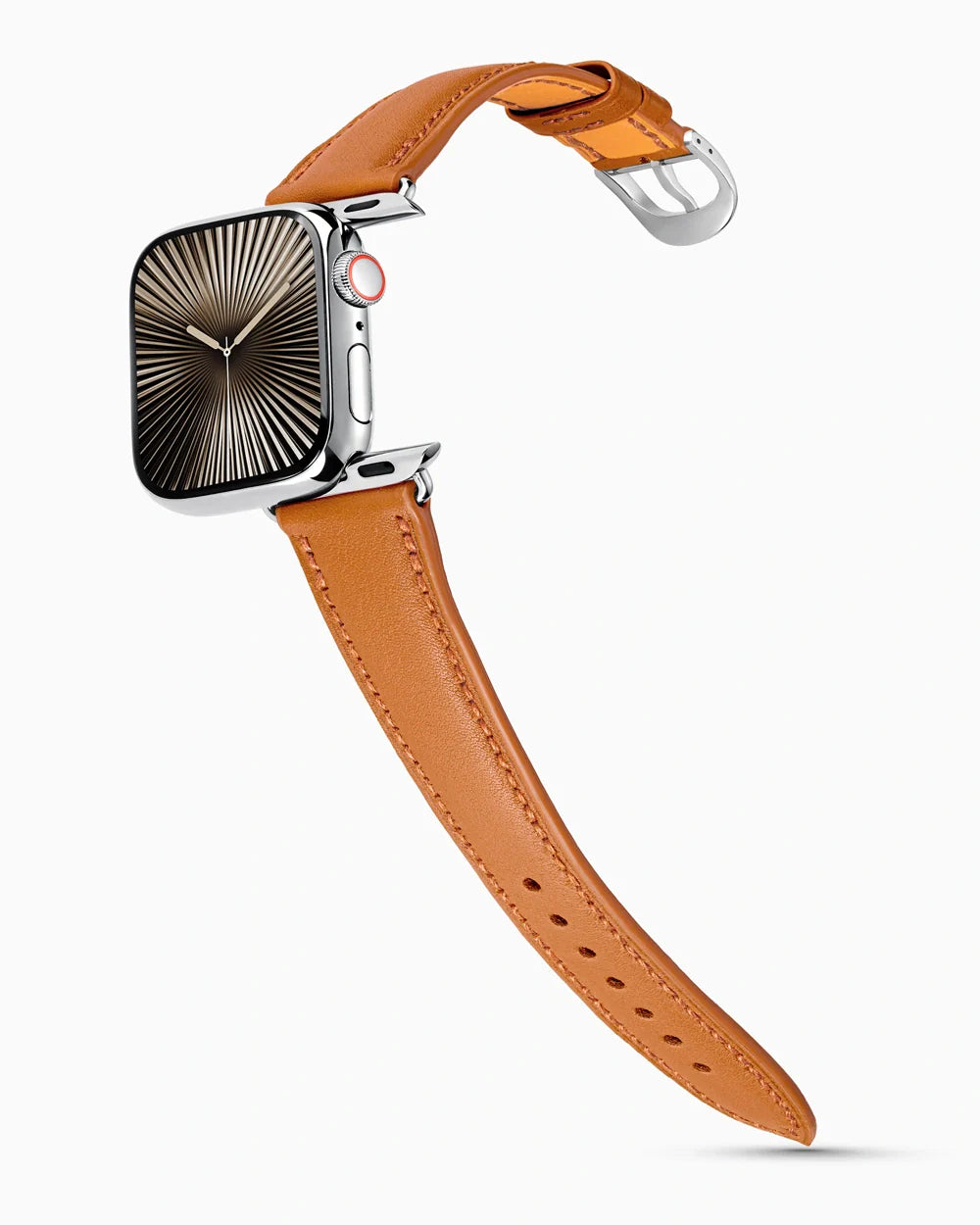 Swift Series luxury Apple Watch leather band on a Series 10 Apple Watch