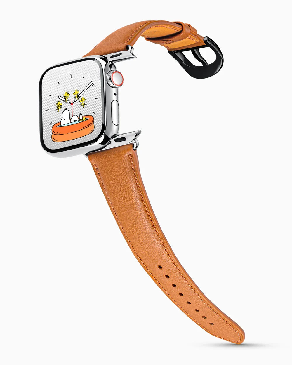 Swift Series luxury Apple Watch leather band on a Series 9 Apple Watch