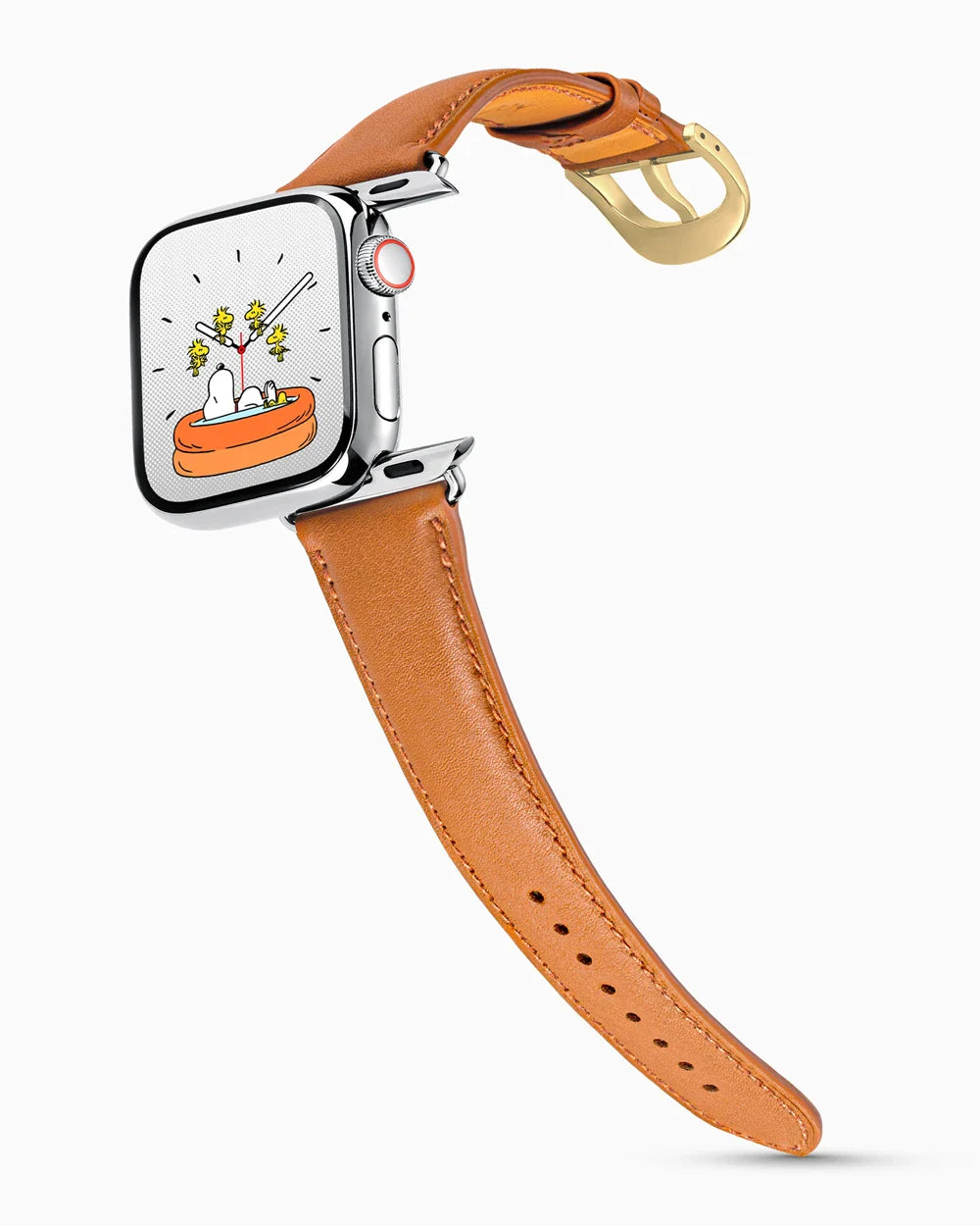 Swift Series luxury Apple Watch leather band on a Series 9 Apple Watch