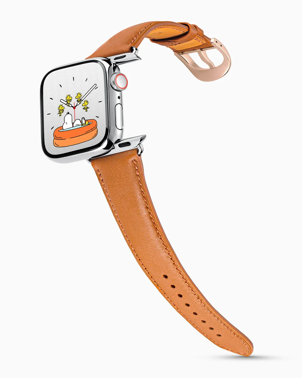 Swift Series luxury Apple Watch leather band on a Series 9 Apple Watch