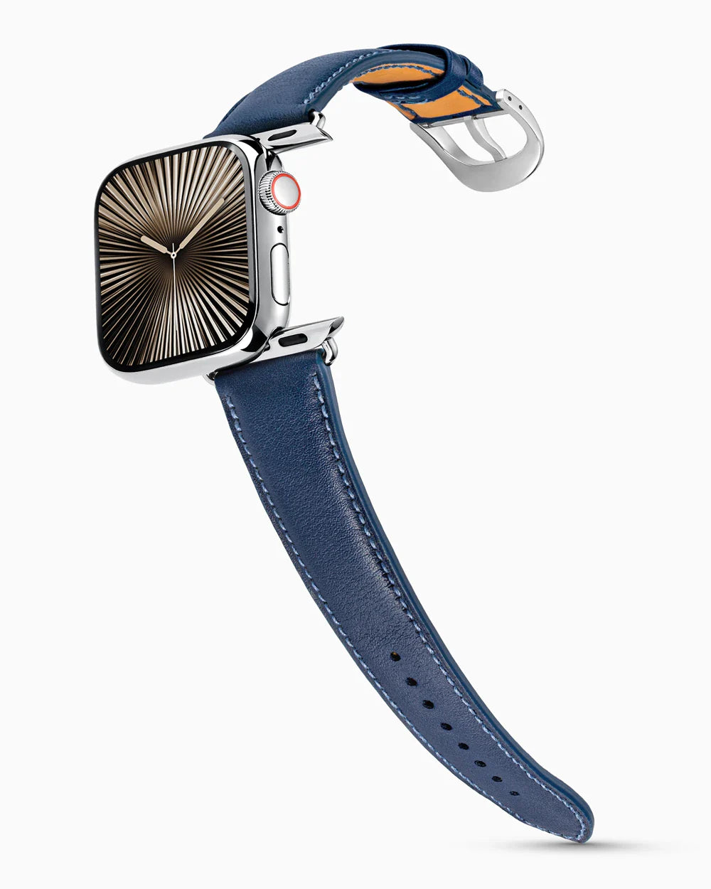 Swift Series luxury Apple Watch leather band on a Series 10 Apple Watch