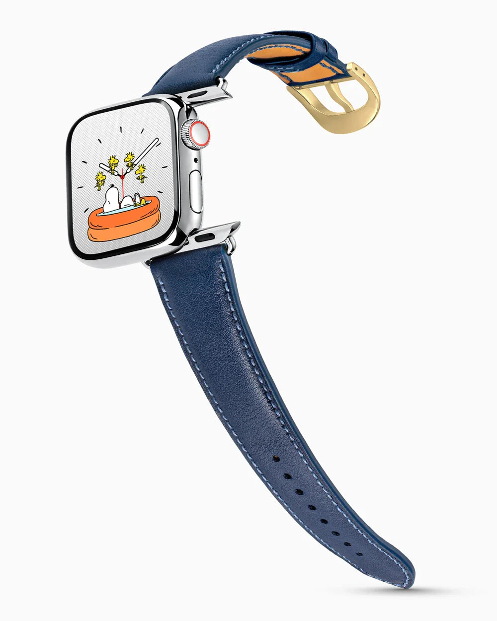 Swift Series luxury Apple Watch leather band on a Series 9 Apple Watch